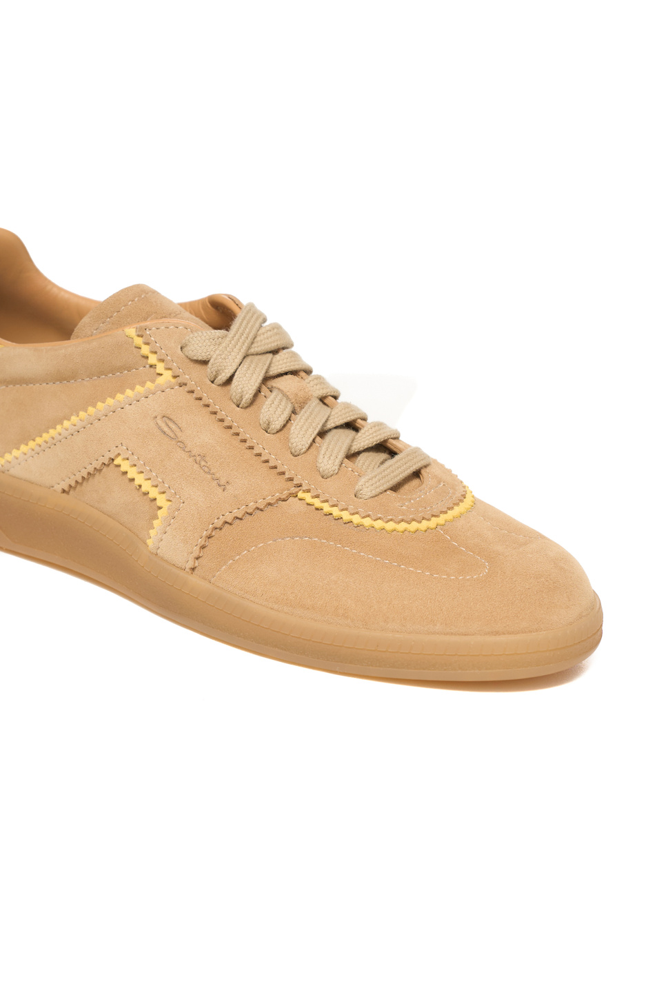 Женский Santoni Кеды OLY из натуральной замши (цвет ), артикул WBPL61463FAITUBYC13 | Фото 5