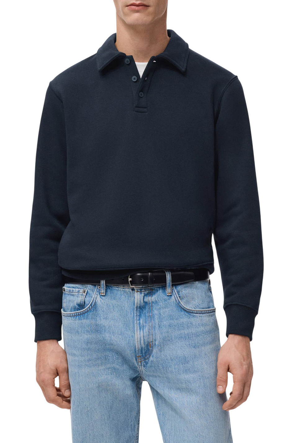 Мужской Mango Man Джемпер-поло BOLA из смесового хлопка (цвет ), артикул 27021262 | Фото 3