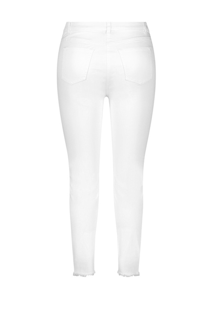 Укороченные однотонные джинсы|Основной цвет:Белый|Артикул:820015-21453 | Фото 2