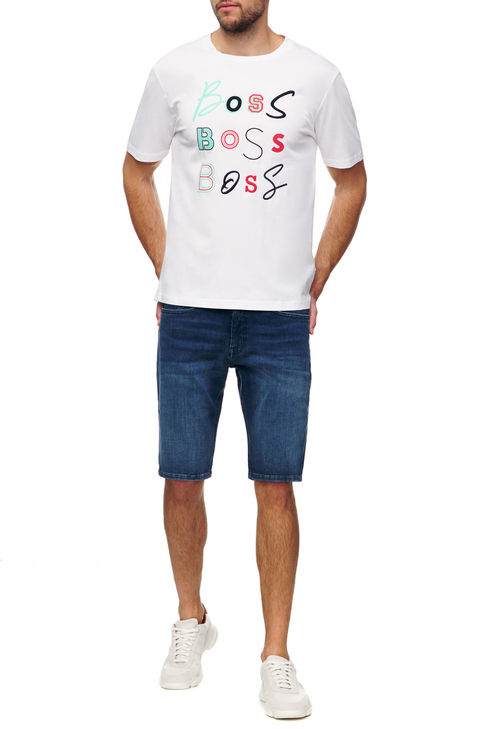 Мужской BOSS Футболка с короткими рукавами и 3 лого (цвет ), артикул 50473066 | Фото 2