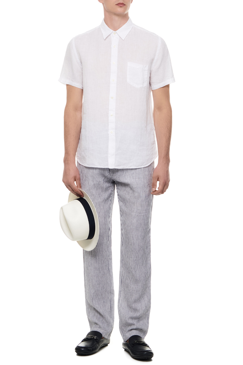 Мужской 120% Lino Рубашка из чистого льна (цвет ), артикул 31ALIM13680000115 | Фото 2