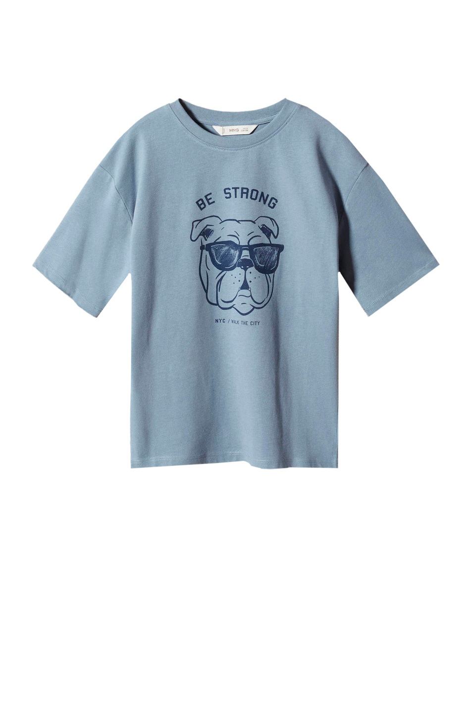 Мальчикам Mango Kids Футболка PARK из натурального хлопка (цвет синий), артикул 57001043 | Фото 1