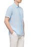 120% Lino Льняная рубашка с коротким рукавом и нагрудным карманом ( цвет), артикул V0M13680000115000 | Фото 3