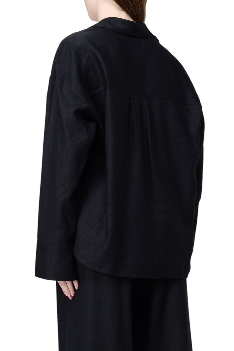 Женский Emporio Armani Рубашка из льна и вискозы (цвет ), артикул EW000815-AF12201 | Фото 5