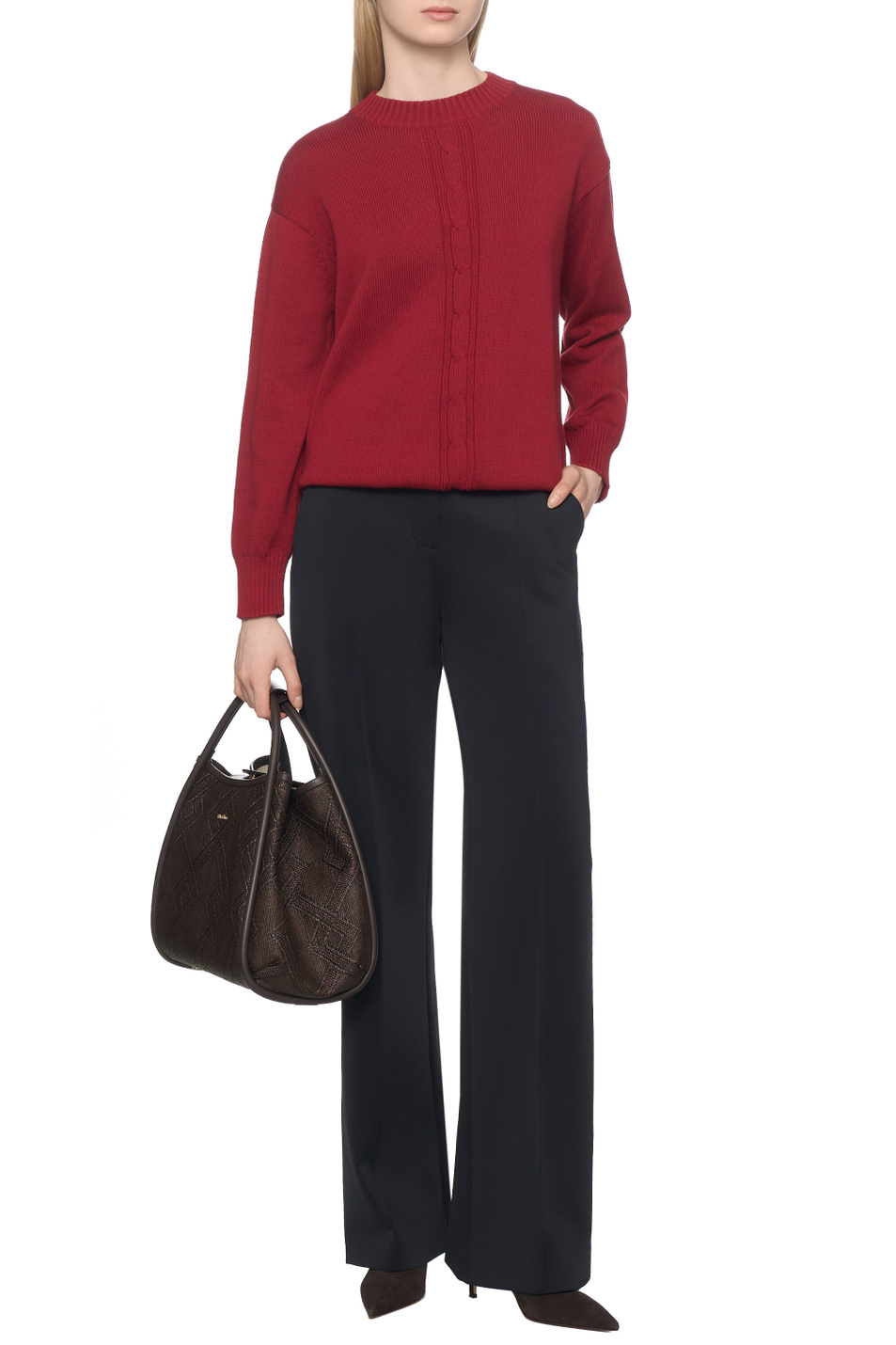 Женский Max Mara Джемпер BERMUDA из смесового хлопка (цвет ), артикул 2616361107 | Фото 3
