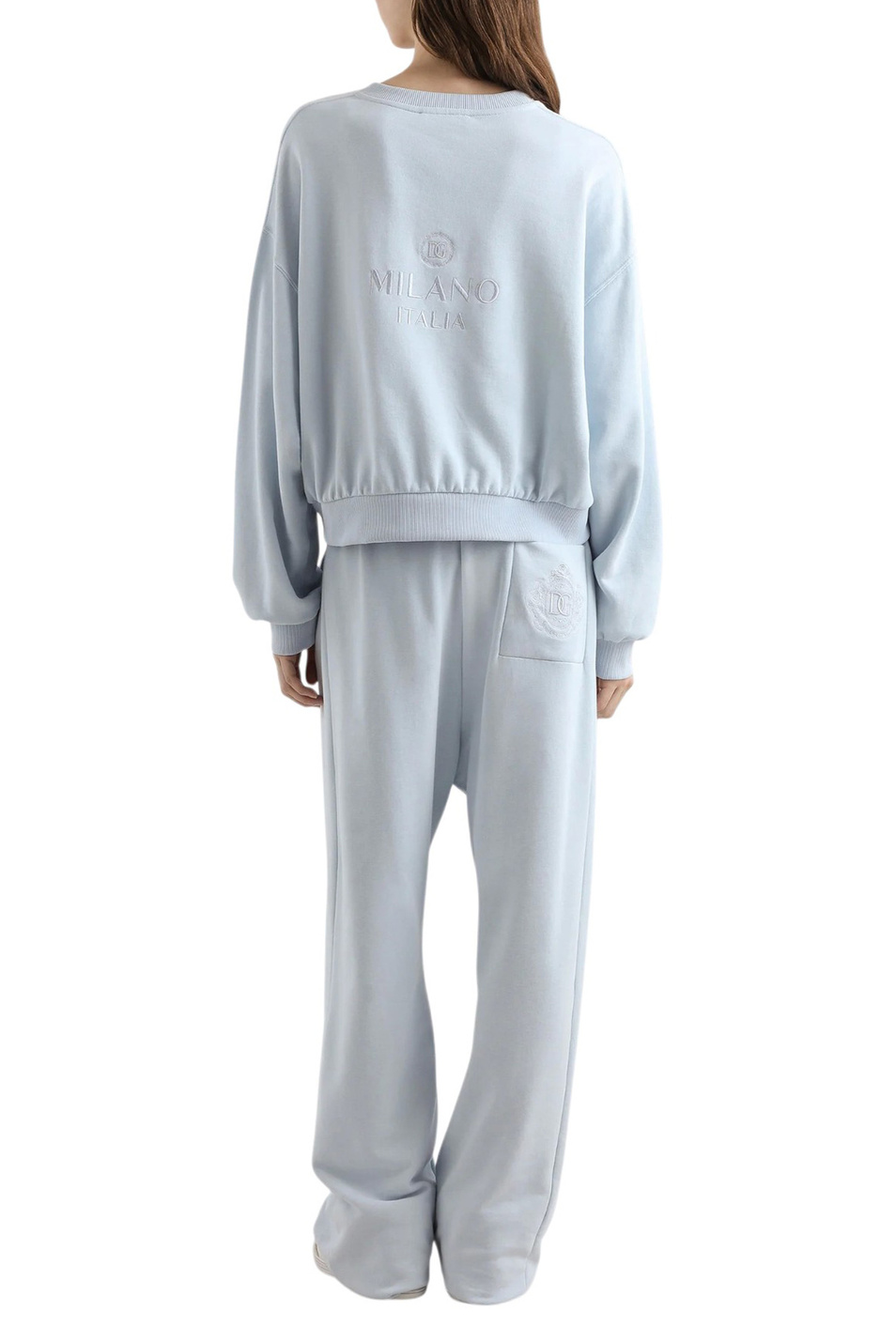 Женский Dolce & Gabbana Брюки из хлопка с вышивкой (цвет ), артикул FTDIDZ-GDDMP | Фото 4