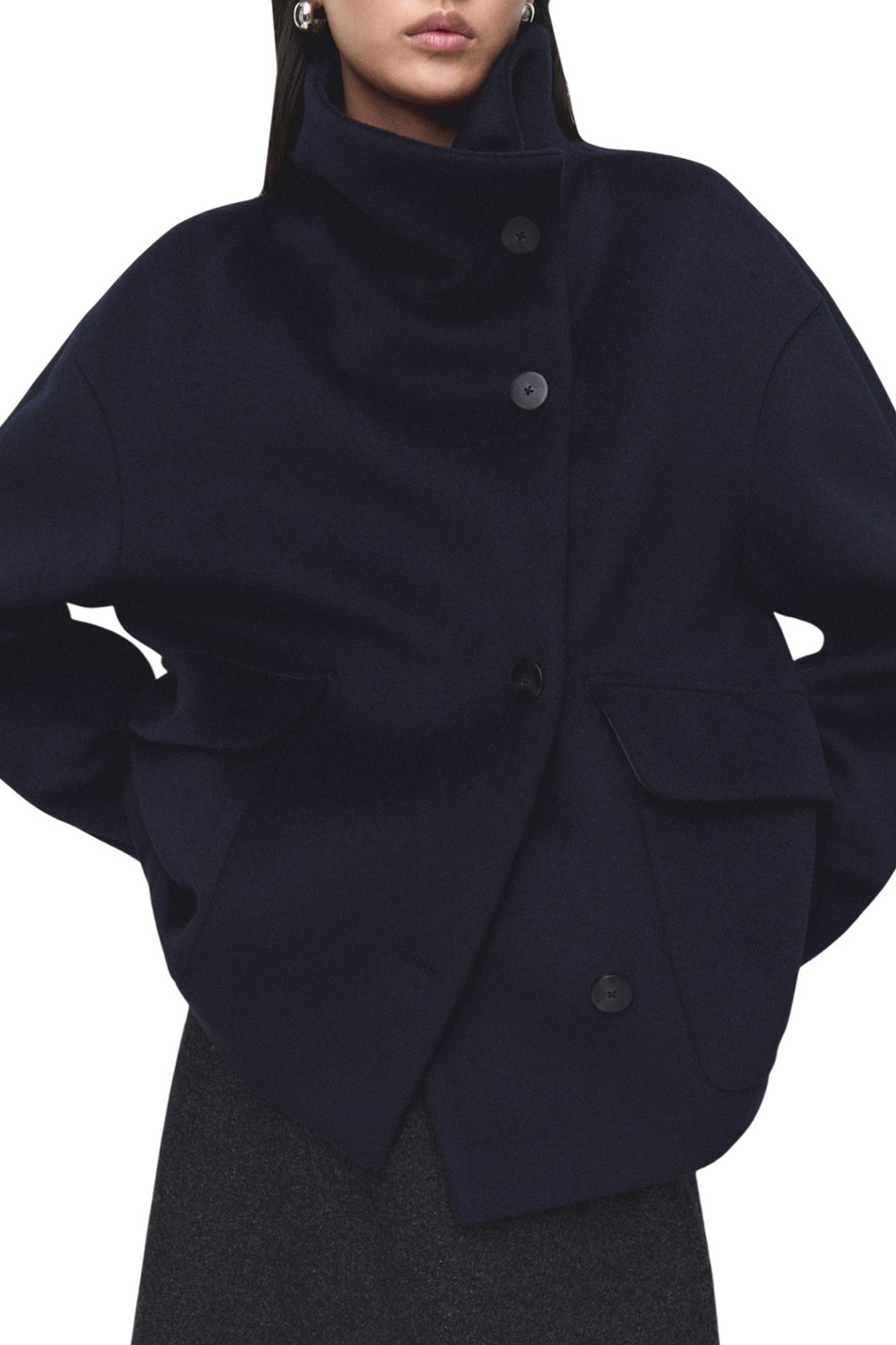 Женский Mango Полупальто BASQUIAT из смесовой шерсти (цвет ), артикул 27091271 | Фото 3