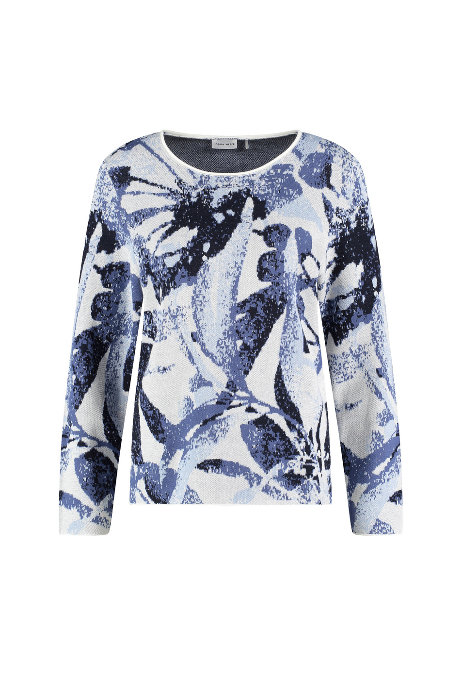 Женский Gerry Weber Лонгслив из хлопка с принтом (цвет ), артикул 190010-57008 | Фото 1