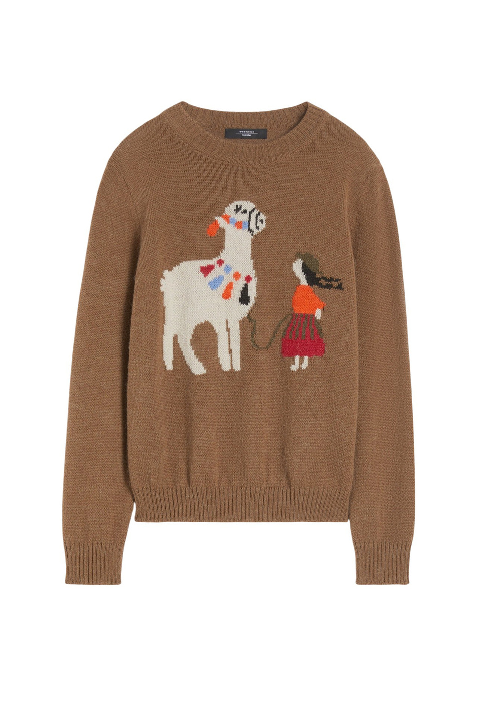 Джемпер NITRA с вышивкой|Основной цвет:Коричневый Женский Weekend Max Mara Джемпер NITRA с вышивкой (цвет ), артикул 2525366292 | Фото 1