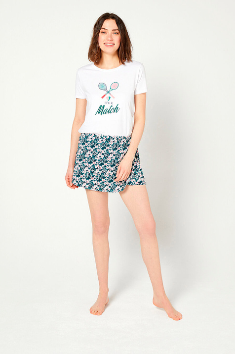 Etam Юбка-шорты с цветочным принтом PEACH ( цвет), артикул 6517300 | Фото 2