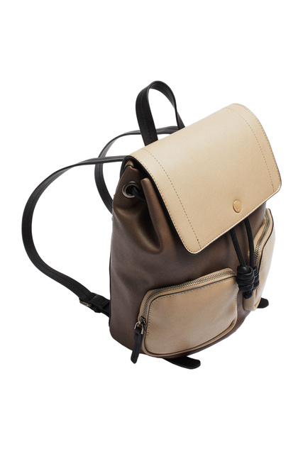 Рюкзак с объемными внешними карманами на молнии|Основной цвет:Коричневый|Артикул:191583 | Фото 2