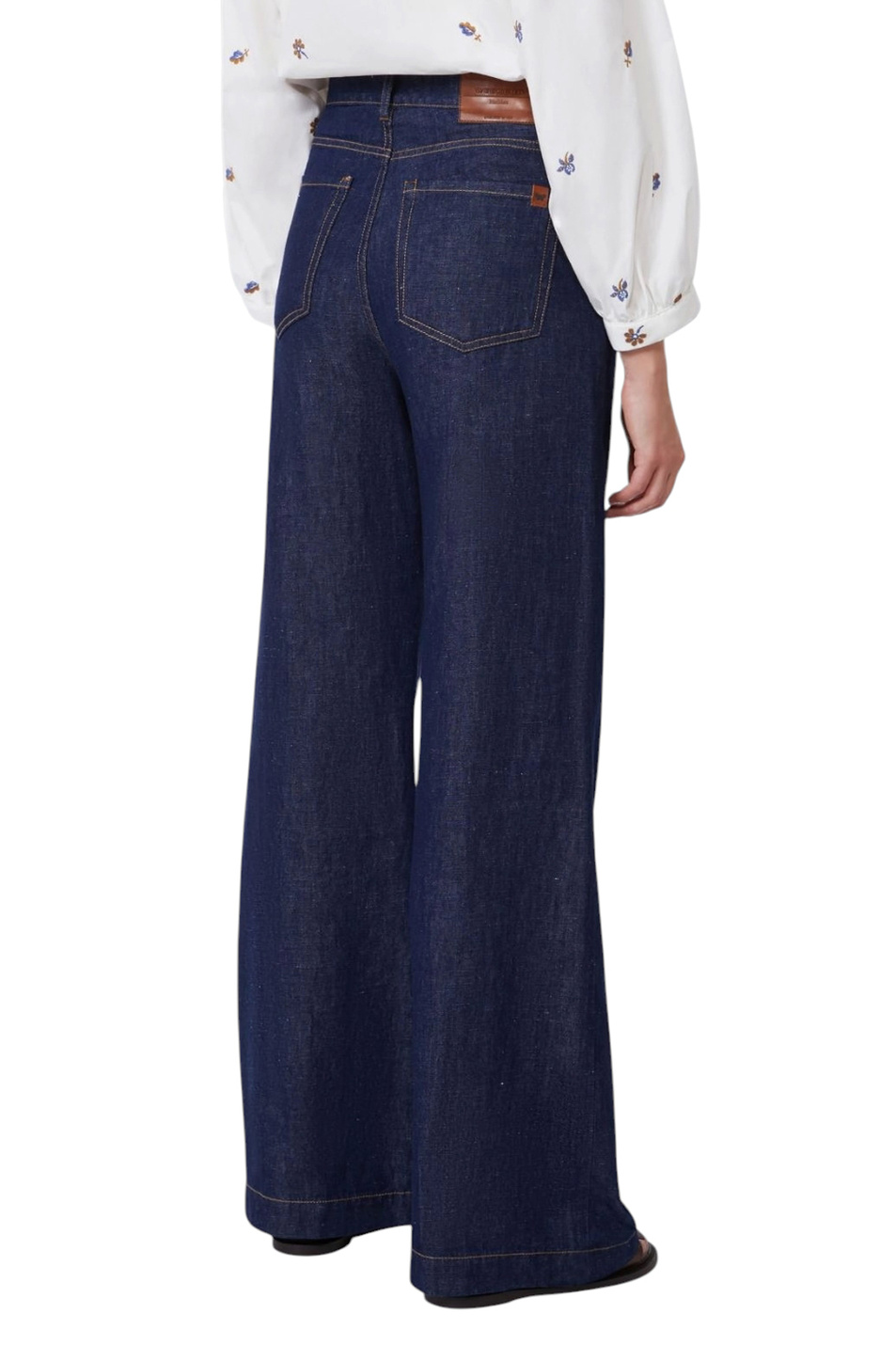 Женский Weekend Max Mara Джинсы LATINO из хлопка и льна (цвет ), артикул 2615181012 | Фото 4