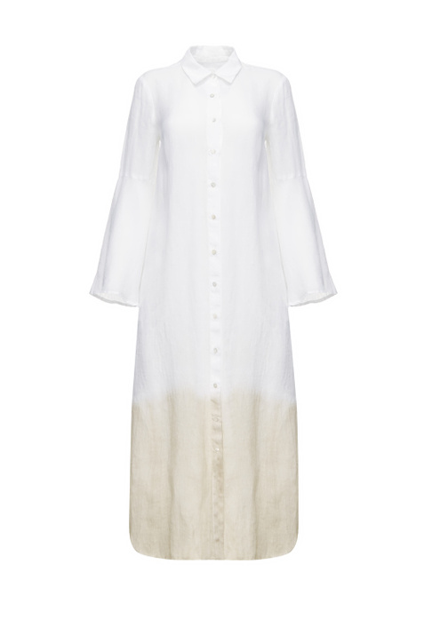 120% Lino Платье-рубашка свободного кроя ( цвет), артикул V0W49DH0000115T00 | Фото 1