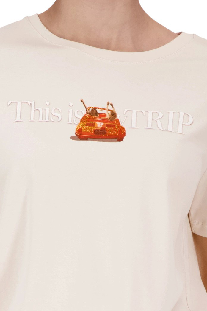 Женский Monari Футболка из хлопка (цвет ), артикул 410092 | Фото 5