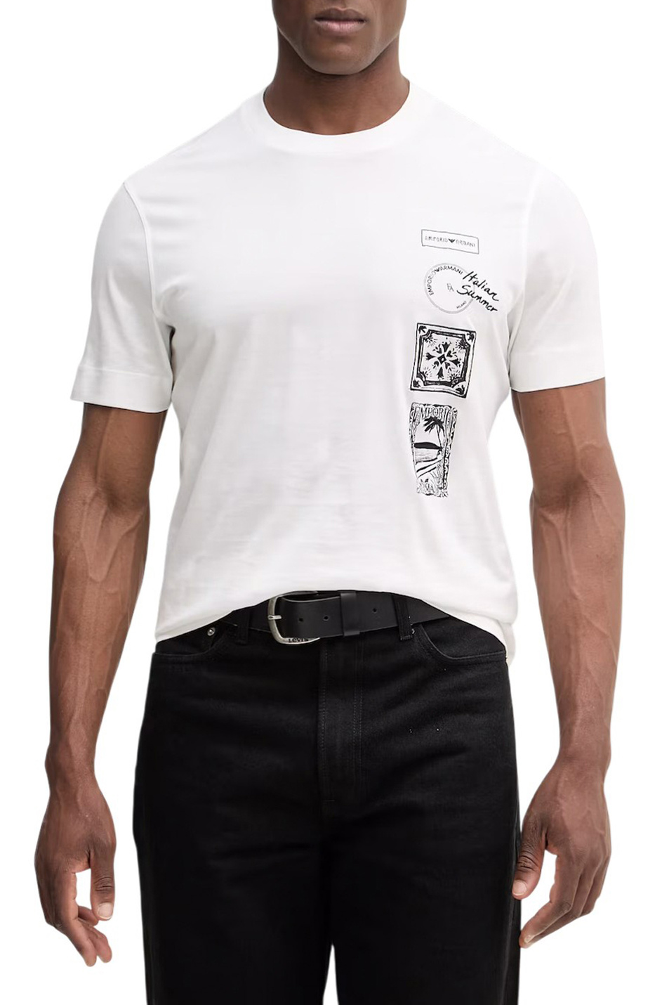 Мужской Emporio Armani Футболка из хлопка с принтом (цвет ), артикул EM004994-AF24470 | Фото 4