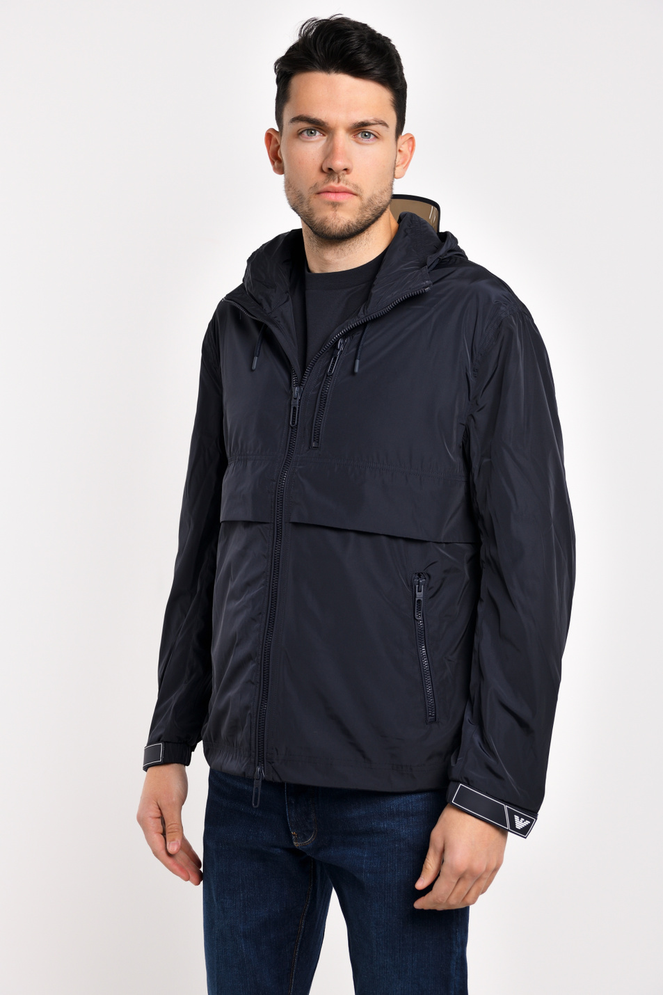 Куртка с логотипом на спине|Основной цвет:Синий Мужской Emporio Armani Куртка с логотипом на спине (цвет ), артикул 3H1B93-1NXGZ | Фото 1