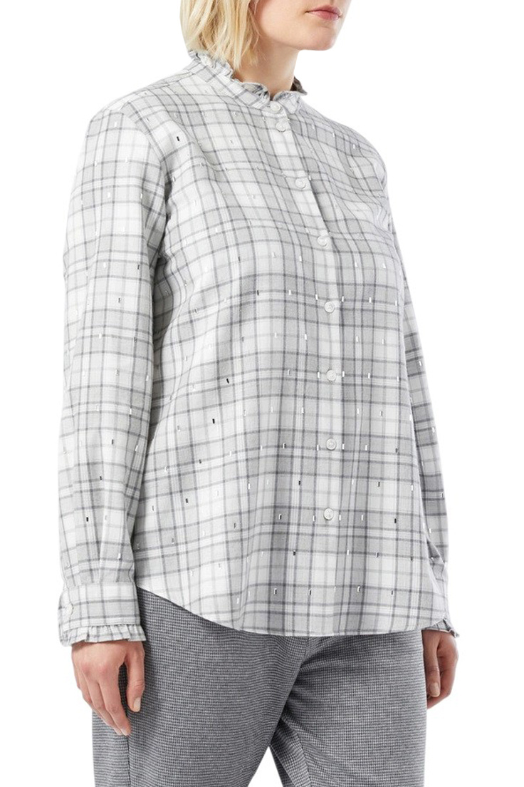 Женский Marina Rinaldi Рубашка MOSELLA из хлопка со стразами (цвет ), артикул 2528116017 | Фото 2