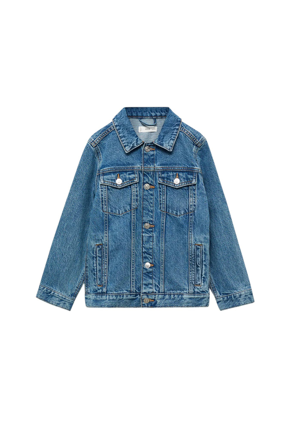 Мальчикам Mango Kids Куртка джинсовая JOHN из хлопка (цвет ), артикул 87045952 | Фото 1