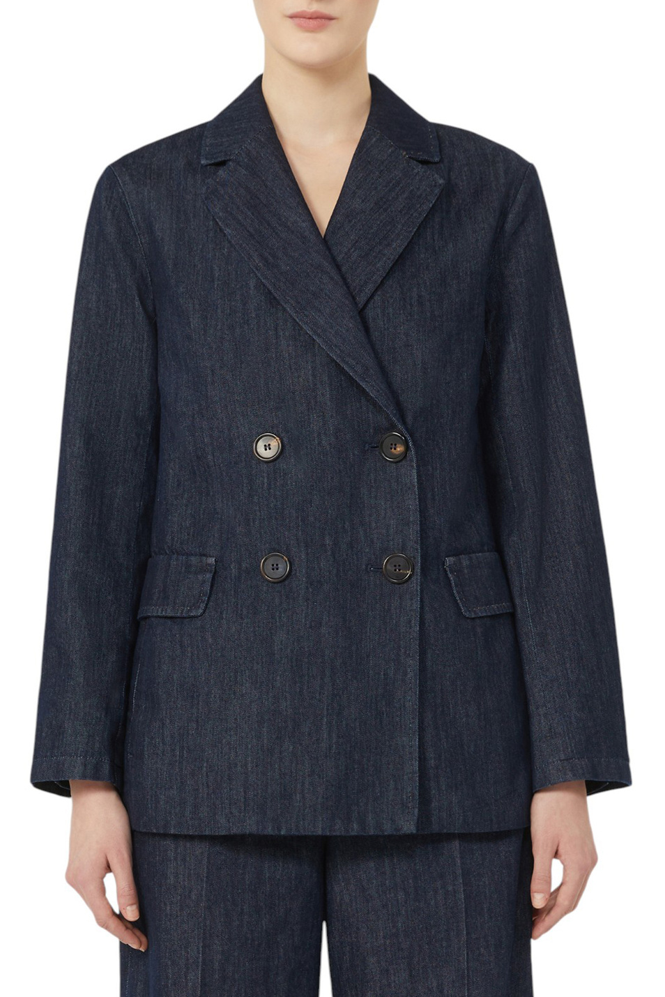 Женский Max Mara Пиджак джинсовый SARA однотонный (цвет ), артикул 2529046041 | Фото 3