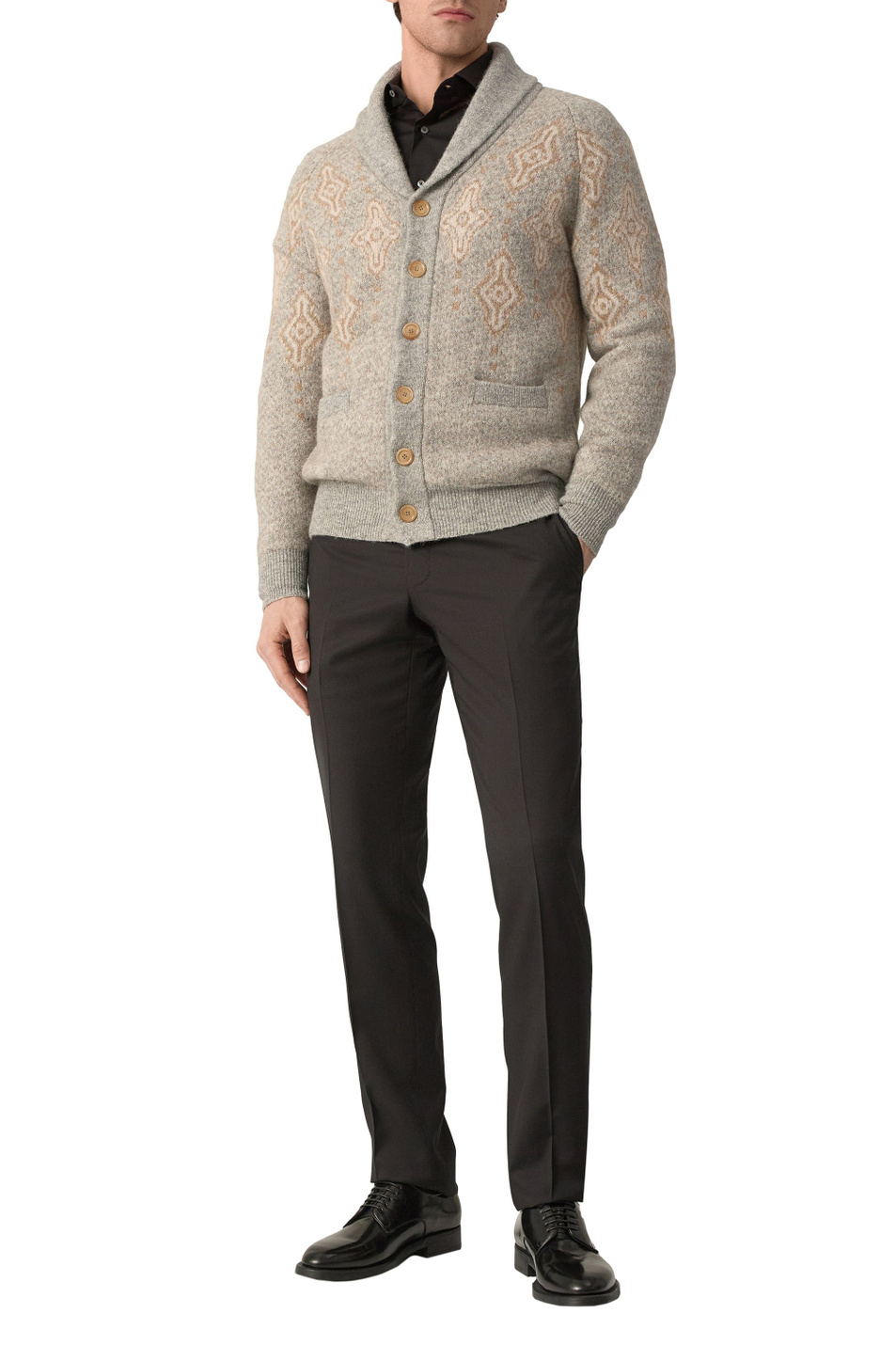 Мужской Canali Рубашка из смесового хлопка (цвет ), артикул CCLX018GA03292 | Фото 3