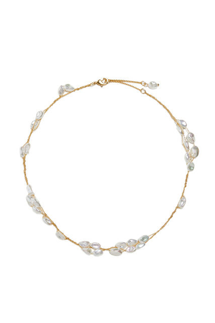 Ожерелье ALICIA с искусственным жемчугом|Основной цвет:Золотой|Артикул:37005835 | Фото 1