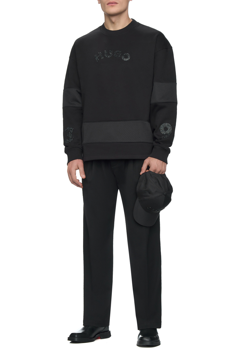 Мужской HUGO Свитшот Dacavec с декором (цвет ), артикул 50521525 | Фото 3