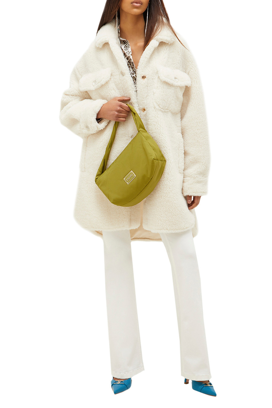 Женский Liu Jo Пальто  из искусственного меха с отложным воротником (цвет ), артикул WF2491ES002 | Фото 2