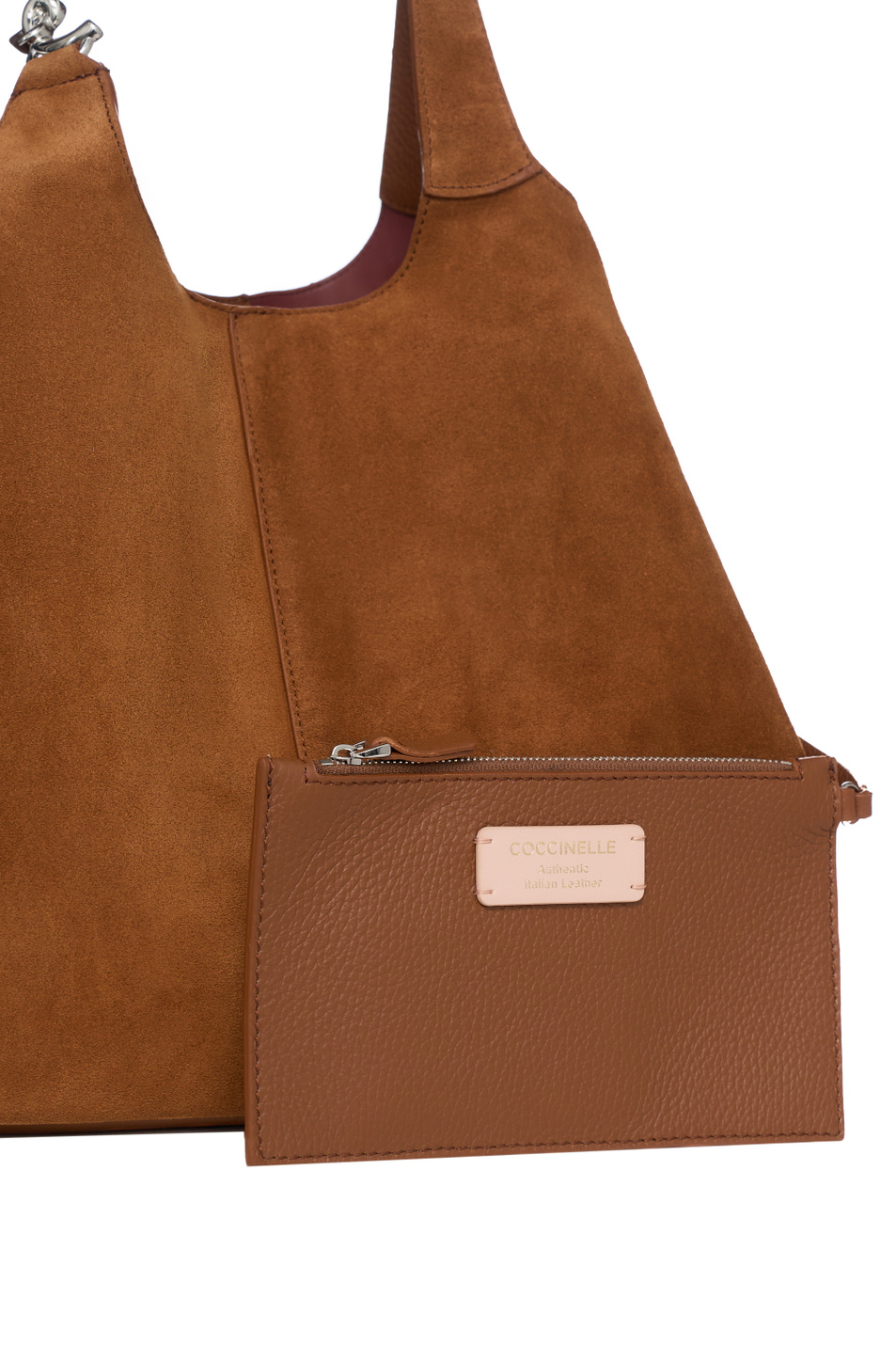 Сумка C-EASY из натуральной замши|Основной цвет:Коричневый Женский Coccinelle Сумка C-EASY из натуральной замши (цвет ), артикул E1THE110101 | Фото 3