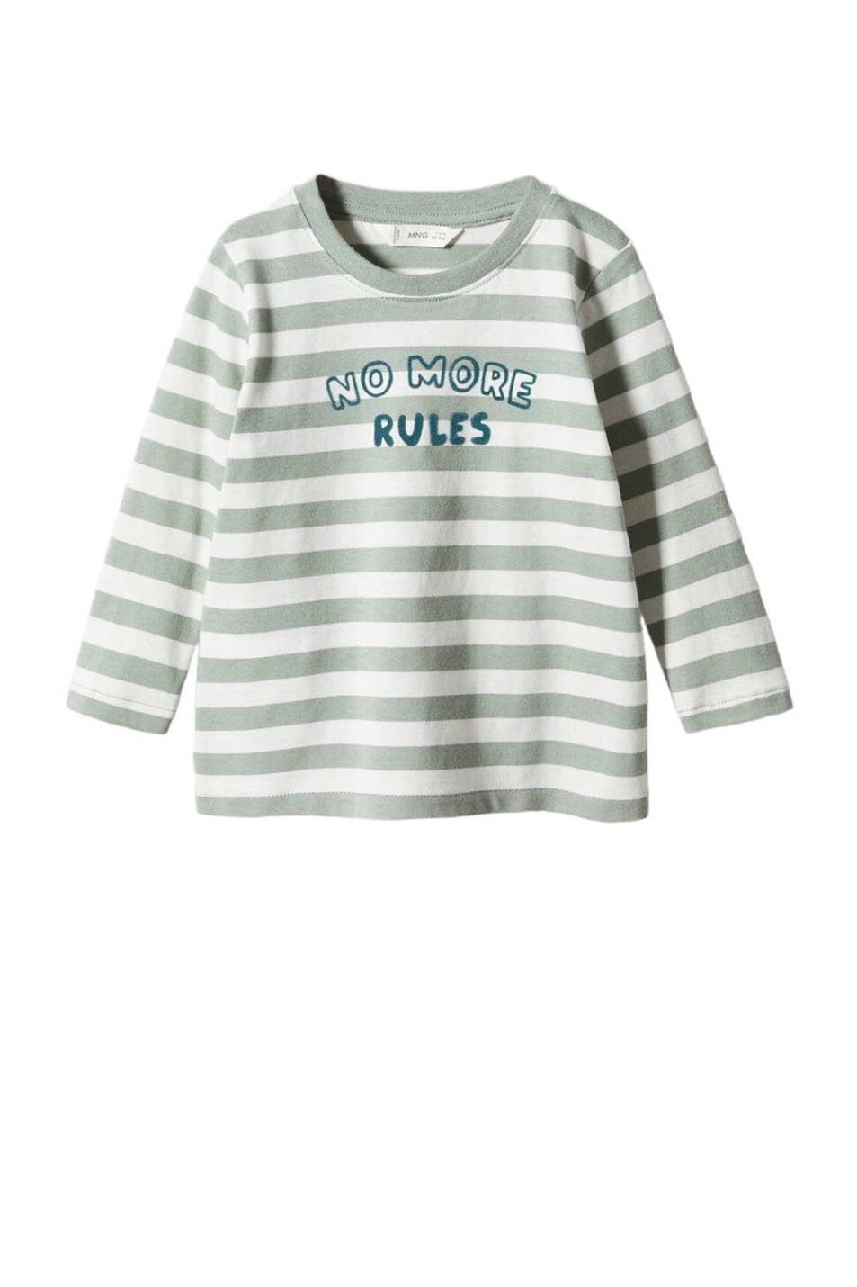 Мальчикам Mango Kids Лонгслив STRIPES из натурального хлопка в полоску (цвет ), артикул 57013266 | Фото 1
