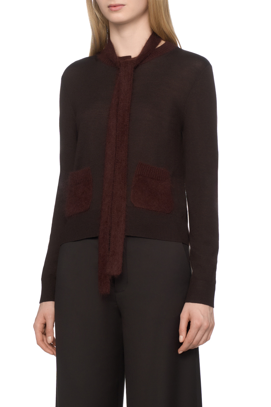 Женский Dorothee Schumacher Кардиган ROMANCE с воротником-бабочкой (цвет ), артикул 211201 | Фото 4