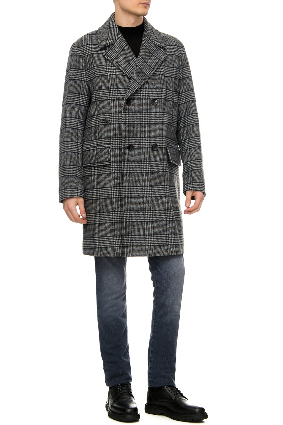 Мужской BOSS Двубортное пальто из смесовой шерсти (цвет ), артикул 50479513 | Фото 2