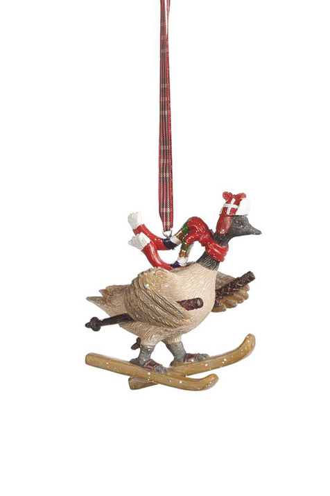 Goodwill Елочная игрушка "Гусь на лыжах" 10 см ( цвет), артикул D 46034_1 | Фото 1