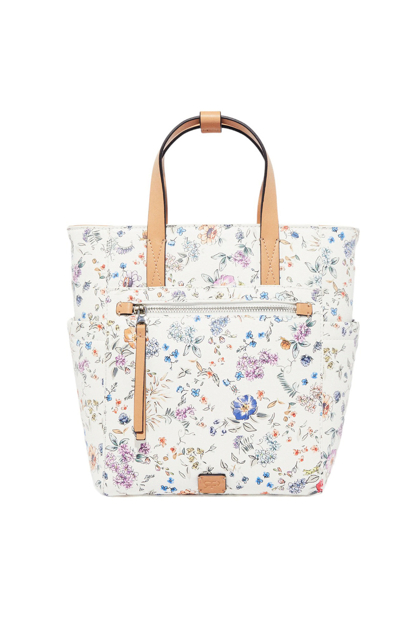 Рюкзак с цветочным принтом|Основной цвет:Разноцветный|Артикул:214241 | Фото 1