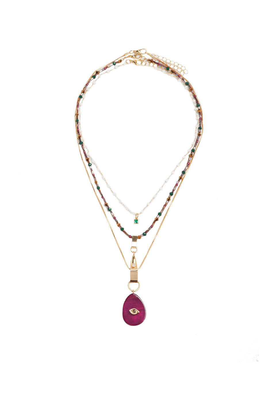 Parfois Набор ожерелий с подвесками и бусинами (цвет ), артикул 193682 | Фото 1