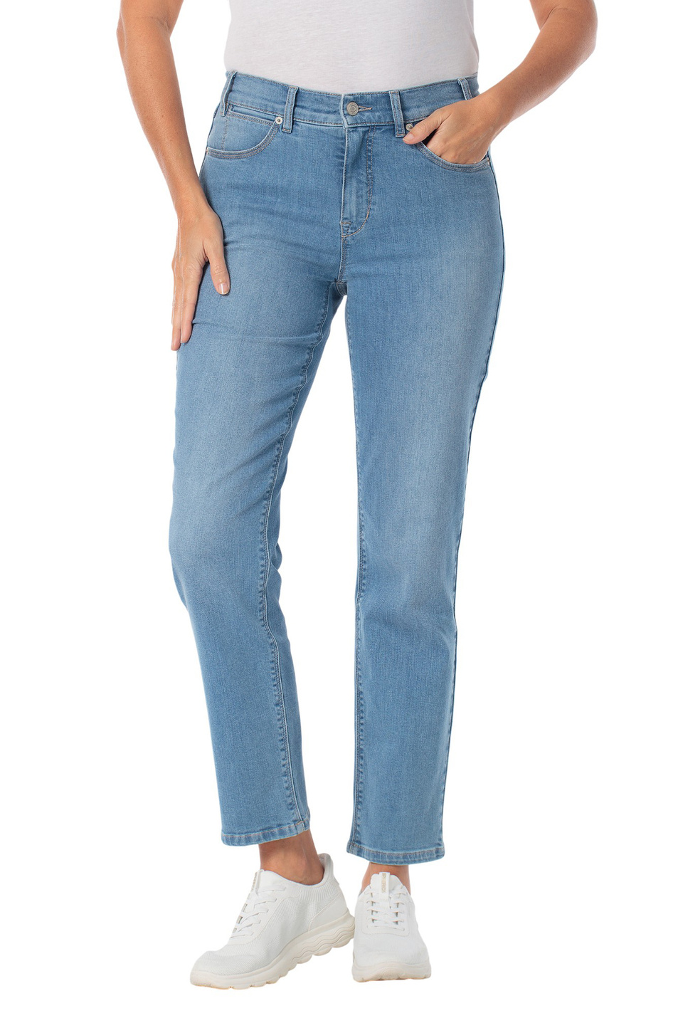 Женский Gerry Weber Джинсы из смесового хлопка (цвет ), артикул N67065 | Фото 3