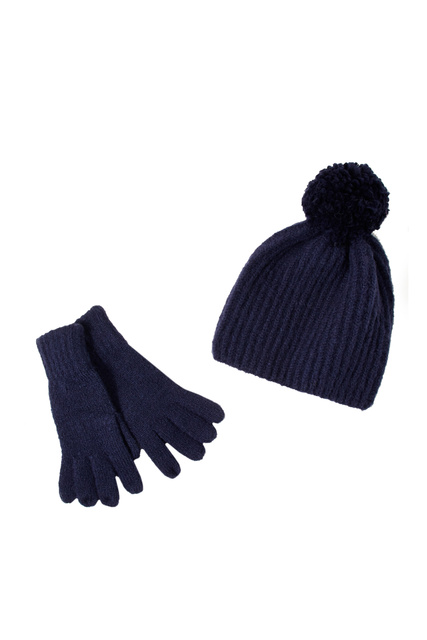 Комплект (шапка и перчатки)|Основной цвет:Синий|Артикул:283078 | Фото 1