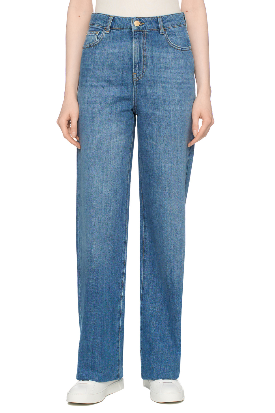 Женский Emporio Armani Джинсы из хлопка (цвет ), артикул EW001119-AF12676 | Фото 4