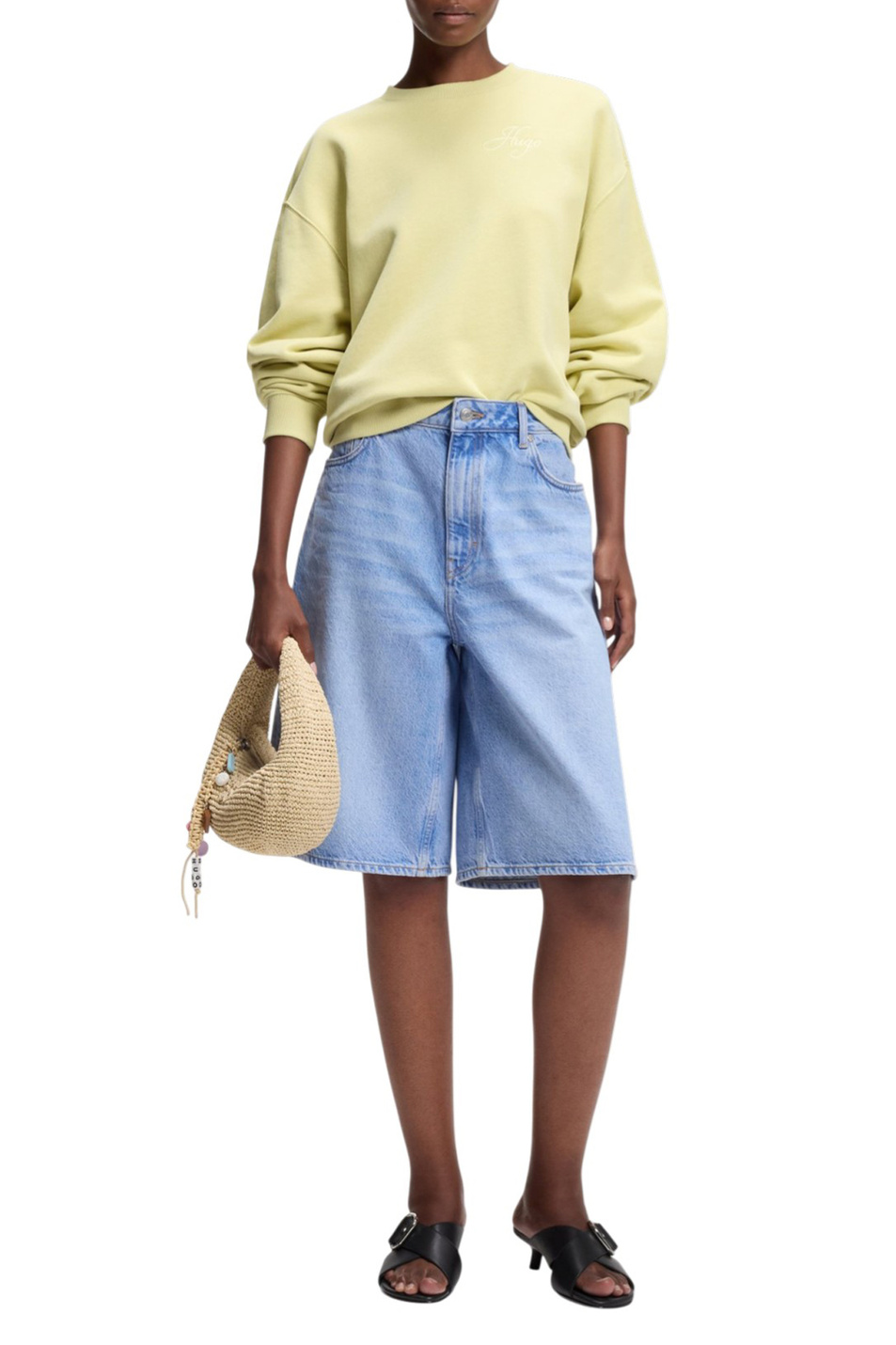 Женский HUGO Свитшот Deroxina с вышитым логотипом (цвет ), артикул 50561234 | Фото 2