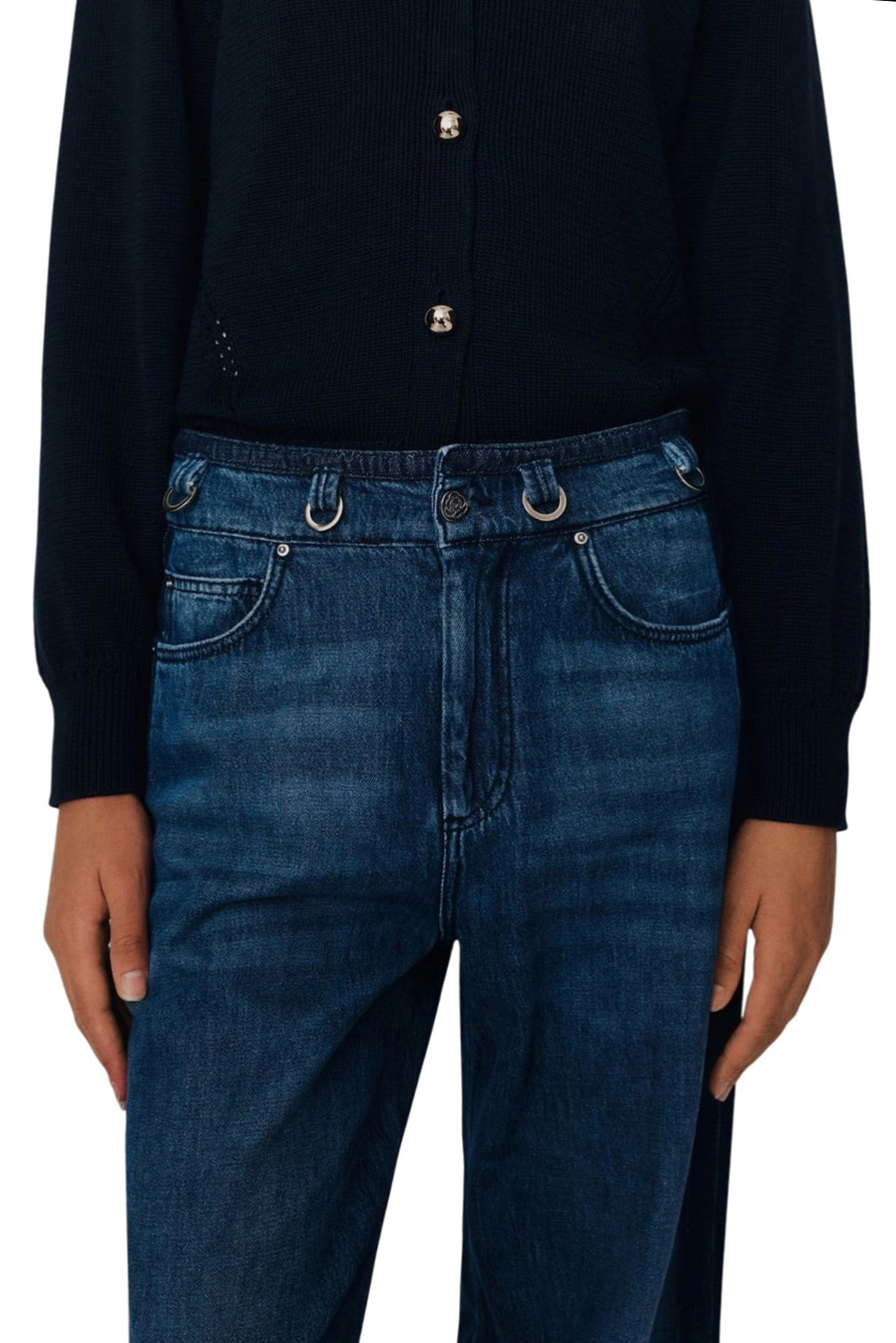 Женский MARELLA Джинсы MLSWLEG2 из хлопка (цвет ), артикул 2613181064 | Фото 5