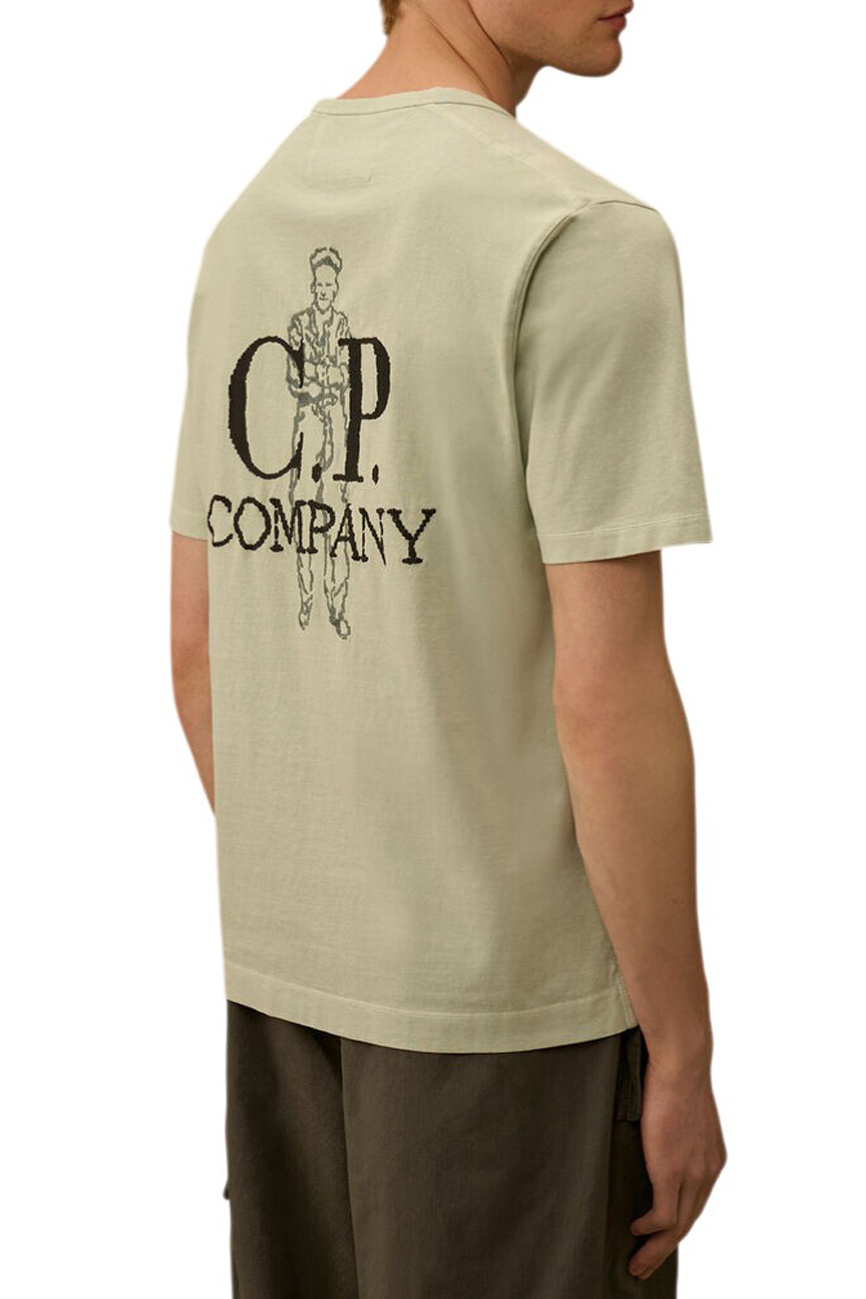 Мужской C.P. Company Футболка с вышивкой (цвет ), артикул 20CMTS215A006057O | Фото 4