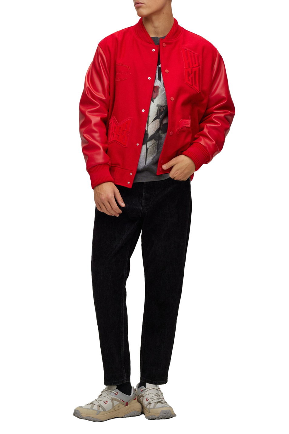 Мужской HUGO Куртка-бомбер с логотипом (цвет ), артикул 50503394 | Фото 2