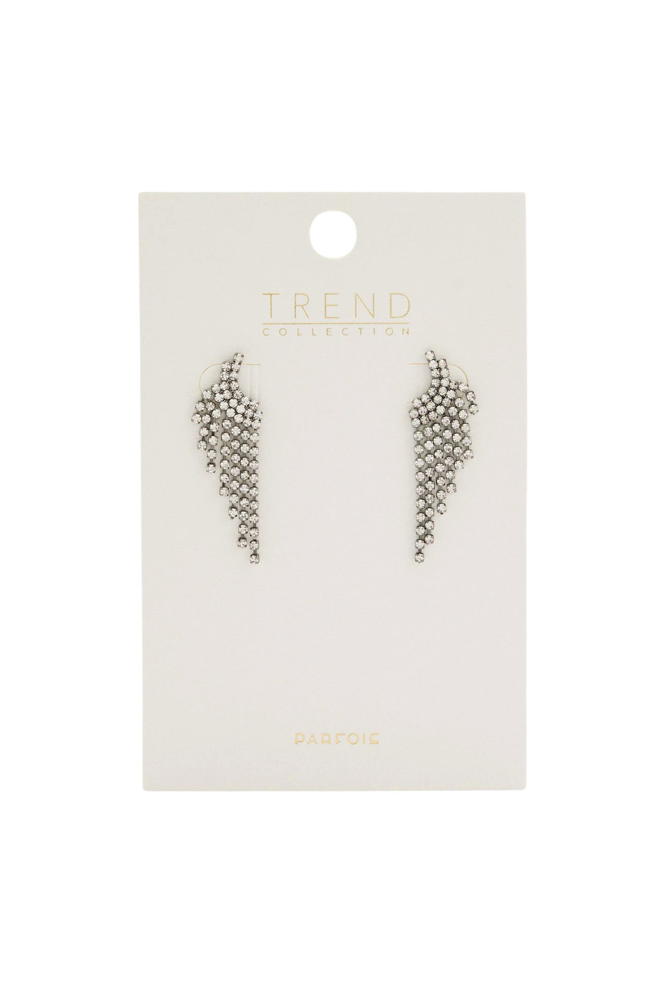 Серьги-гвоздики с кристаллами|Основной цвет:Серебристый Женский Parfois Серьги-гвоздики с кристаллами (цвет ), артикул 205191 | Фото 2