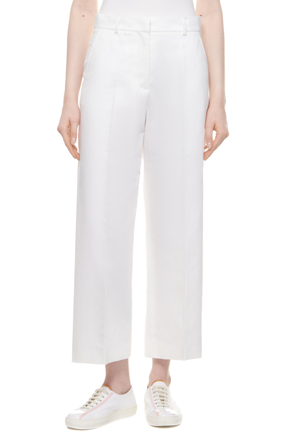 Женский Weekend Max Mara Брюки ZIRCONE из хлопка и льна (цвет ), артикул 2415131042 | Фото 1