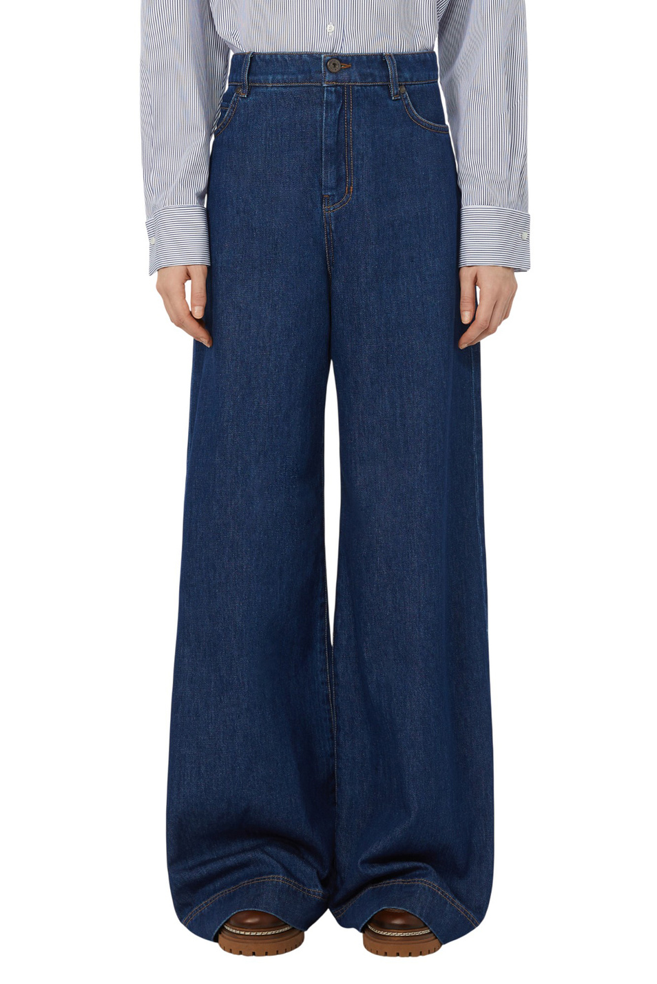 Женский Weekend Max Mara Джинсы CIRO из хлопка (цвет ), артикул 2525186042 | Фото 3
