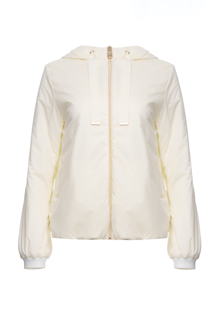 Однотонная куртка на молнии|Основной цвет:Кремовый|Артикул:GI000180D19288 | Фото 1