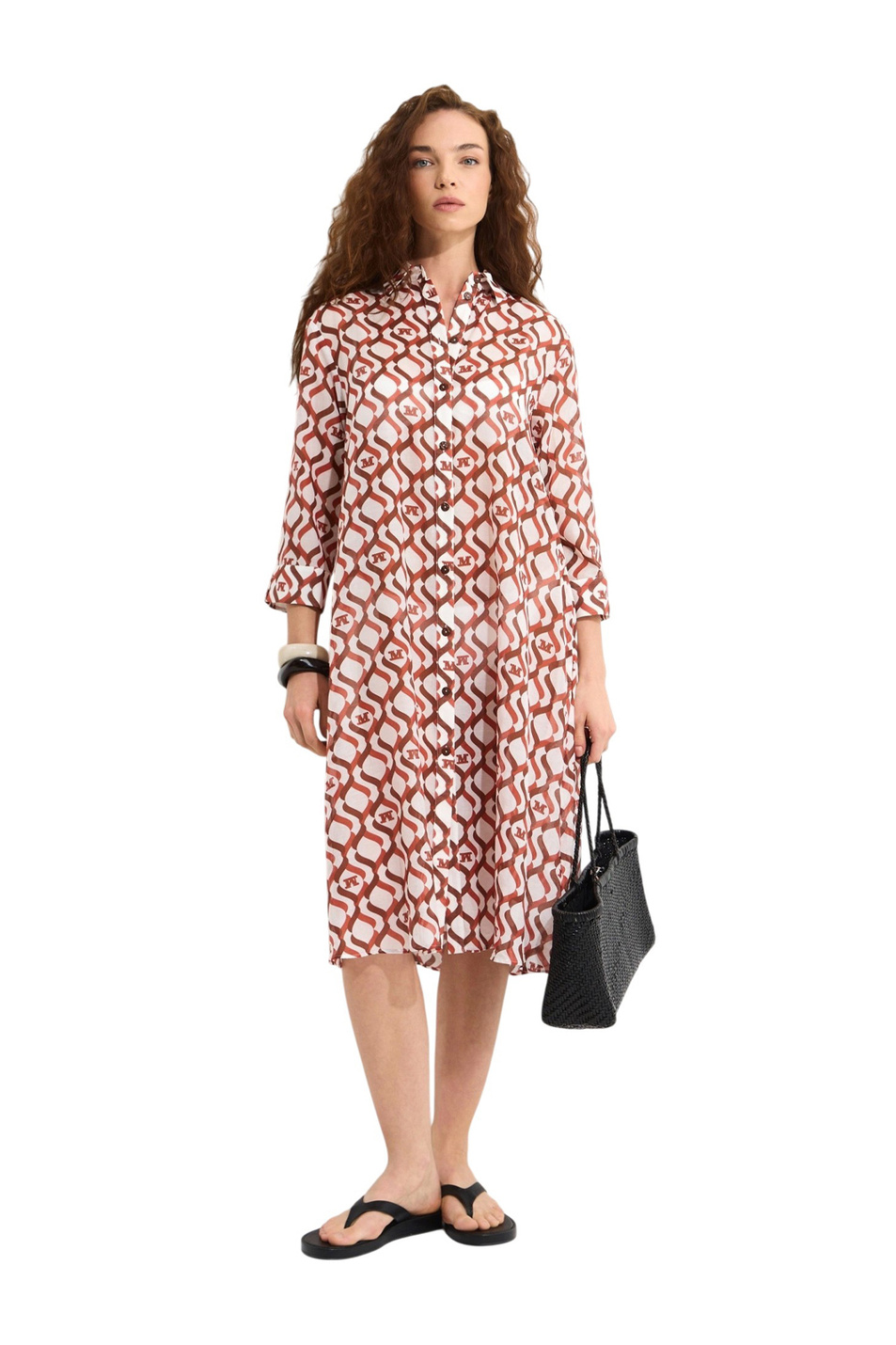 Женский Max Mara Платье STEPPA из хлопка и шелка (цвет ), артикул 2616221069 | Фото 3