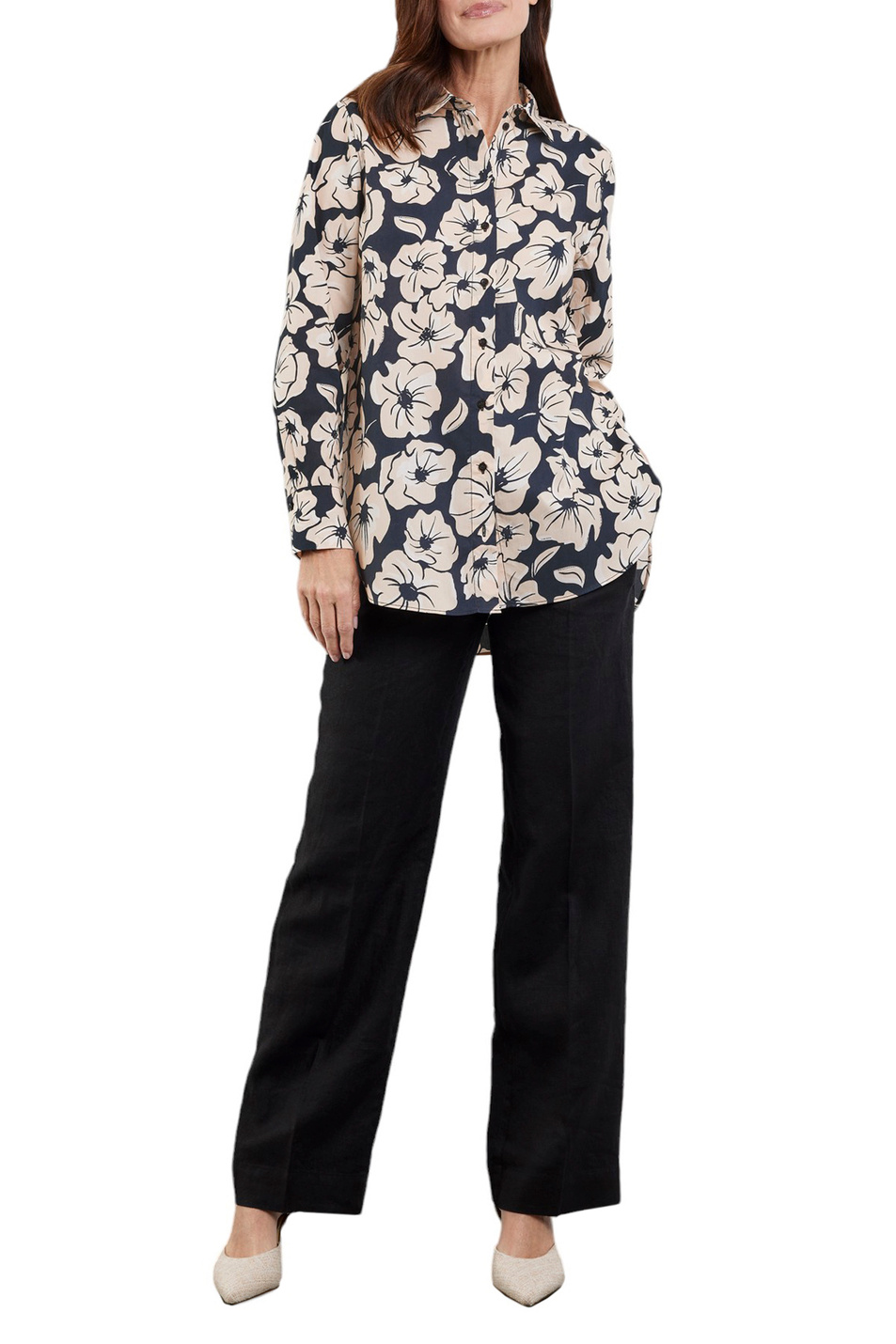 Женский Gerry Weber Рубашка из натурального хлопка с принтом (цвет ), артикул 360020-31409 | Фото 3