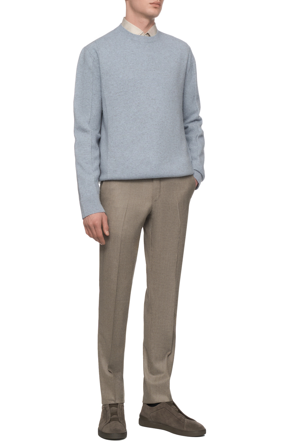 Брюки из шерсти|Основной цвет:Бежевый Мужской Zegna Брюки из шерсти (цвет ), артикул 230F06A2-75TB12-6R | Фото 3