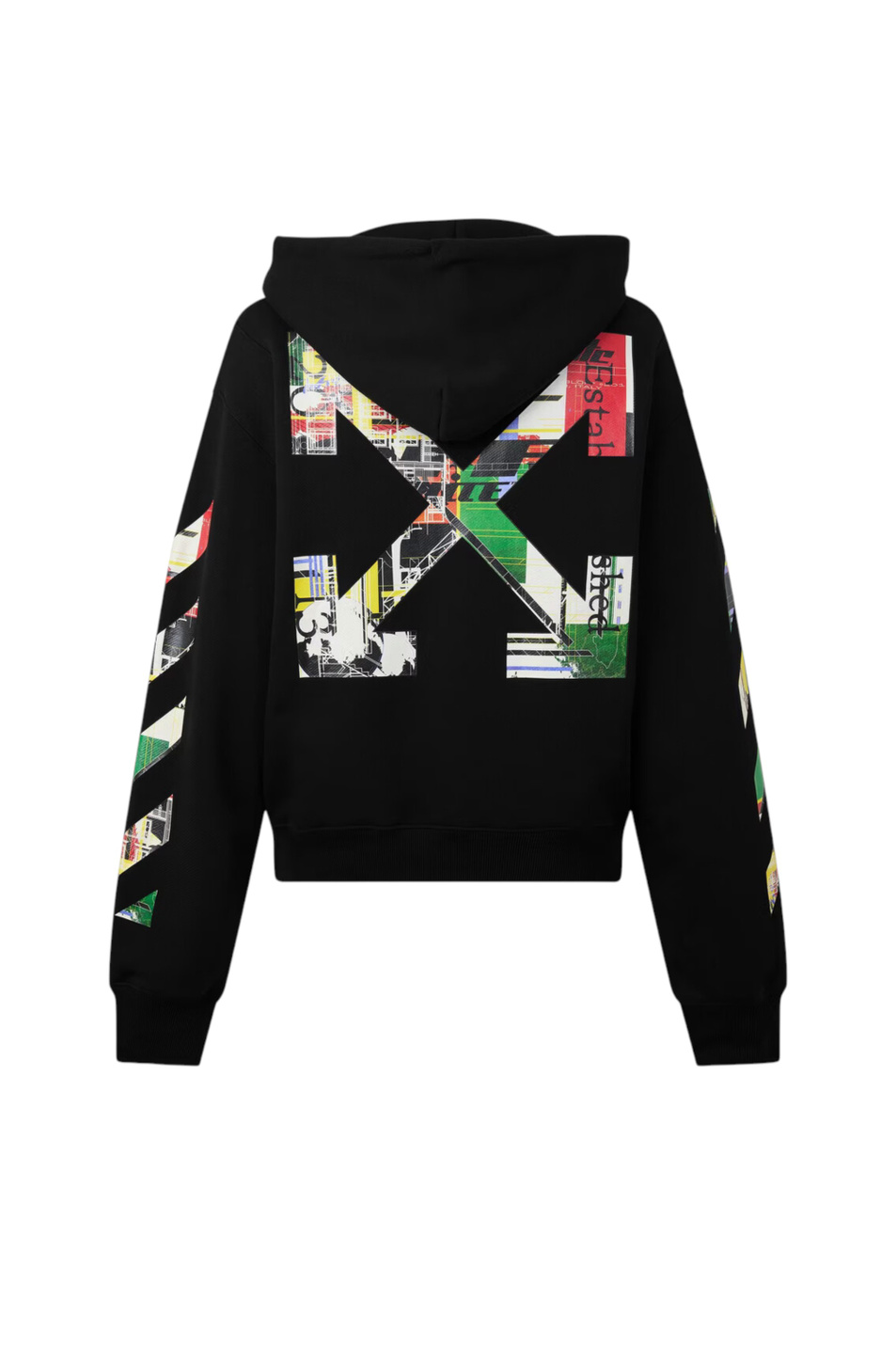Толстовка INDUSTRIAL ARROW из хлопка|Основной цвет:Черный Мужской Off-White Толстовка INDUSTRIAL ARROW из хлопка (цвет ), артикул OMBE02EF26FLE00100001 | Фото 2