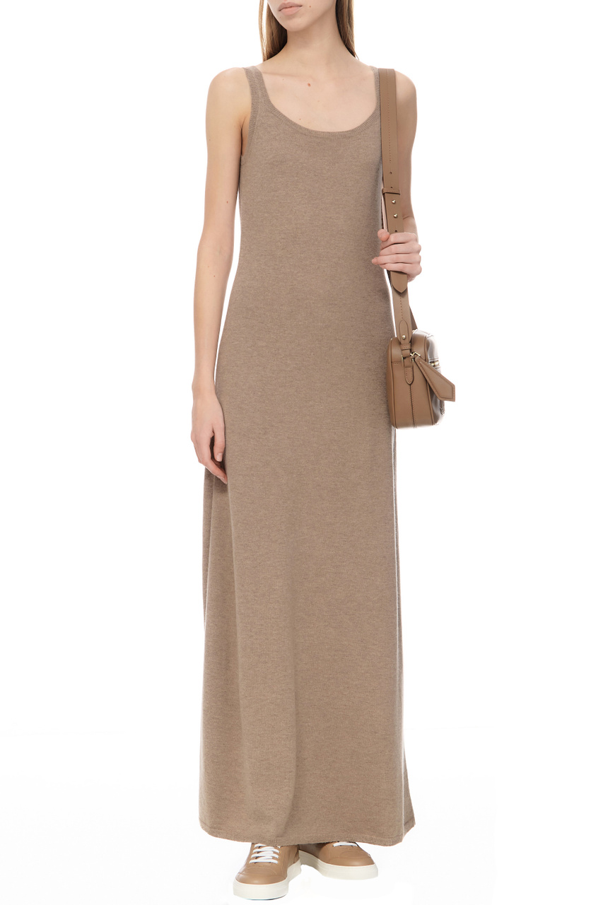 Платье SANDALO из шерсти и кашемира|Основной цвет:Коричневый|Артикул:2313260433 | Фото 1